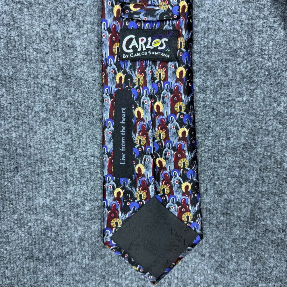 Carlos by Carlos‎ Santana Mens Silk Necktie Live From The Heart Abstract Figures